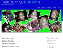 Tablet Screenshot of facepaintingandballoons.com